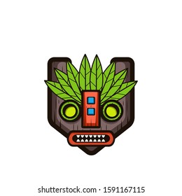 Tiki Mask Totem Design Vector