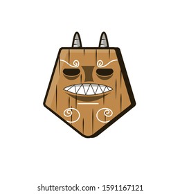 Tiki Mask Totem Design Vector