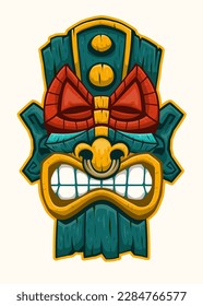 Tiki Mask Traditional Tropical Tribe