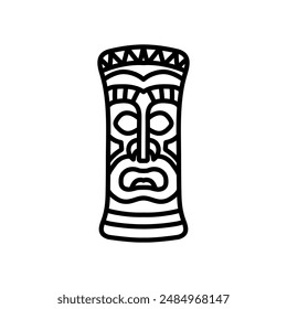 Tiki Outline Icon, Vector illustration
