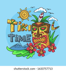 Tiki style vector that is very easy to use for commercial needs