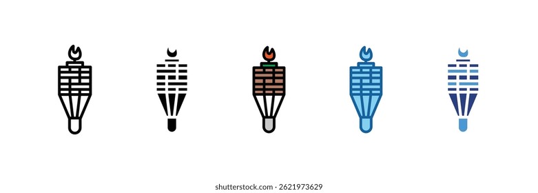 Tiki Torch Icon Element For Design
