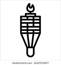 Tiki Torch Icon Element For Design