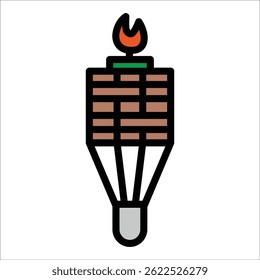 Tiki Torch Icon Element For Design
