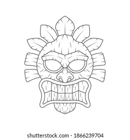 Tiki vector illustration. Tiki tribal