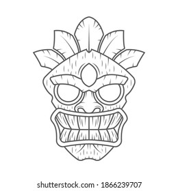 Tiki vector illustration. Tiki tribal