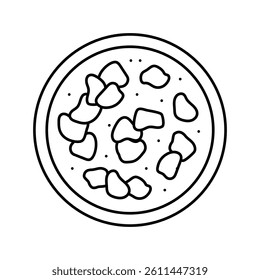 tikka masala chicken dish line icon vector. tikka masala chicken dish sign. isolated contour symbol black illustration