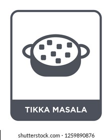 tikka masala icon vector on white background, tikka masala trendy filled icons from India and holi collection, tikka masala simple element illustration
