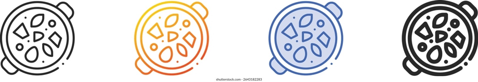 tikka masala icon.Thin Linear, Gradient, Blue Stroke and bold Style Design Isolated On White Background