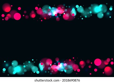 TikTok Service, Tiktok Party Background, TikTok Social Media. Abstract Bright Background Vector Illustration. Blue Red Vector Black Background. Music Party Design