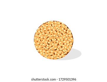 Til Laddu Indian Sweets or Mithai Food Vector