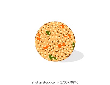 Til Laddu Indian Sweets or Mithai Food Vector