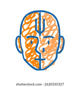 tilak mark doodle icon sketch vector. tilak mark sign. isolated symbol illustration