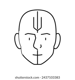 tilak mark line icon vector. tilak mark sign. isolated contour symbol black illustration