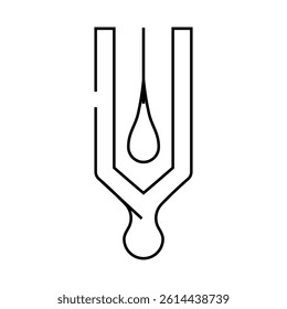 tilak mark line icon vector. tilak mark sign. isolated contour symbol black illustration