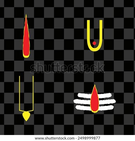 tilak png. types of tilak isolated on transparent background.	
