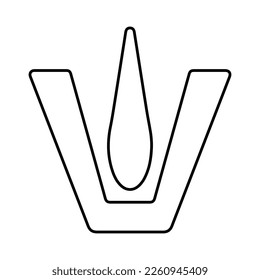 tilaka icon isolated on white background, vector illustration.