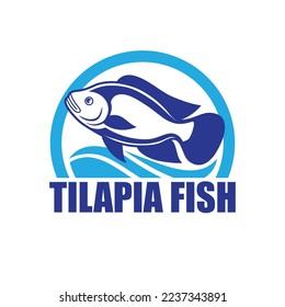 El logotipo de tilapia es adecuado para los logotipos de pesca, pescadores y empresarios