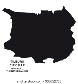 Tilburg city map vector