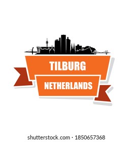Tilburg skyline Netherlands cityscape vector illustration