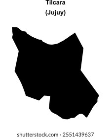 Mapa de contorno em branco do departamento de Tilcara (Jujuy)