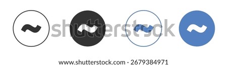 Tilde icon collection for app in black and blue colors