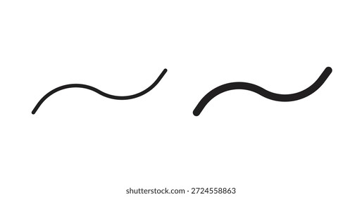 Tilde icon in doodle and stroke style.