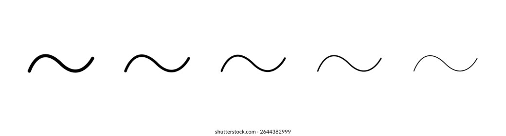 Tilde icon graphic set. trendy stroke line style