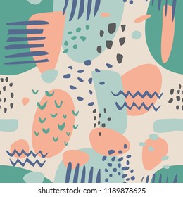 Tile abstract modern pastel vector pattern or hand drawn color splash background