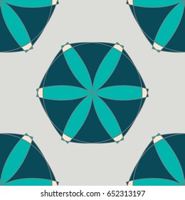 Tile with abstract oriental colorful pattern 8