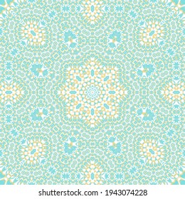 Tile azulejos mosaico sin costuras, mosaico oriental étnico, diseño tribal mandala, adorno de azulejos portugueses. Plantilla sin soldadura de azulejos de cerámica. Hermoso patrón de colores. Estilo portugués.