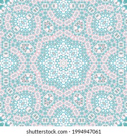 Tile azulejos mosaic seamless pattern, oriental ethnic patchwork, tribal mandala design, portuguese tile ornament. Ceramic azulejos seamless template. Beautiful colored pattern. Portuguese style.