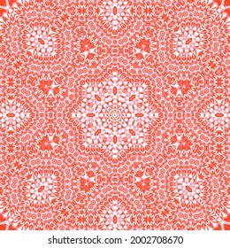 Tile azulejos mosaic seamless pattern, oriental ethnic patchwork, tribal mandala design, portuguese tile ornament. Ceramic azulejos seamless template. Beautiful colored pattern. Portuguese style.