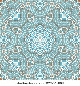 Tile azulejos mosaic seamless pattern, oriental ethnic patchwork, tribal mandala design, portuguese tile ornament. Ceramic azulejos seamless template. Beautiful colored pattern. Portuguese style.