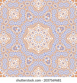Tile azulejos mosaico sin costuras, mosaico oriental étnico, diseño tribal mandala, adorno de azulejos portugueses. Plantilla sin soldadura de azulejos de cerámica. Hermoso patrón de colores. Estilo portugués.