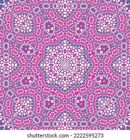 Tile azulejos mosaic seamless pattern, oriental ethnic patchwork, tribal mandala design, portuguese tile ornament. Ceramic azulejos seamless template. Beautiful colored pattern. Portuguese style.