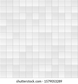Tile background. Abstract block pattern. Brick texture. Square tiles. White, grey colors. Flat gray background.
