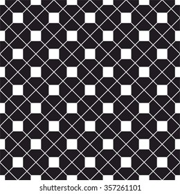 Tile black and white background vector pattern