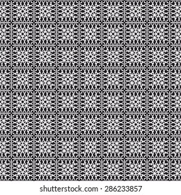 Tile black and white pattern or vector background