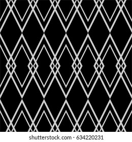 Tile black and white vector pattern or website background