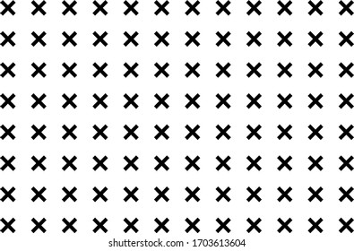 Tile Black And White X Cross Pattern
