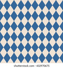 Tile blue and pastel beige vector background pattern