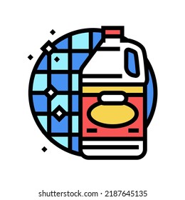 tile cleaner detergent color icon vector. tile cleaner detergent sign. isolated symbol illustration