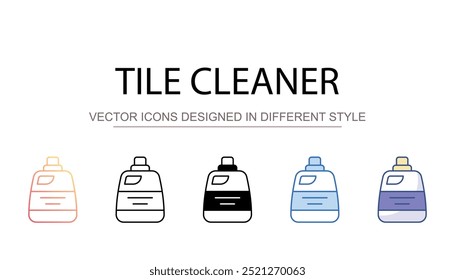 Tile cleaner icon design with white background stock illustration