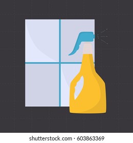Tile and cleaning agent color flat icon for web and mobile design