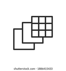 Tile color line icon. Pictogram for web page, mobile app, promo. Editable stroke.
