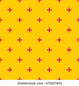 Tile cross plus pastel pink and yellow vector pattern