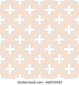Tile cross plus pastel vector pattern