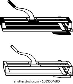 Tile Cutter icon, vector illustration