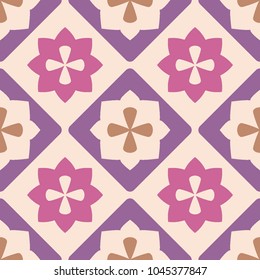 Tile decorative floor tiles vector pattern or seamless background